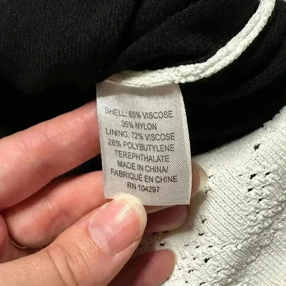 MILLY Women's Knit Dress White Patterned Medium - Picture 8 of 8